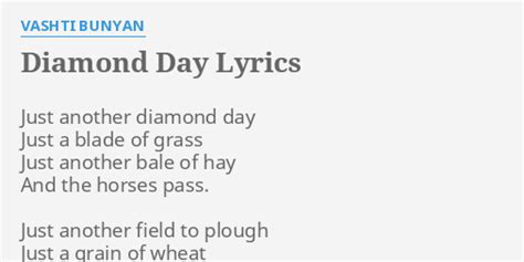 diamond day song meaning.